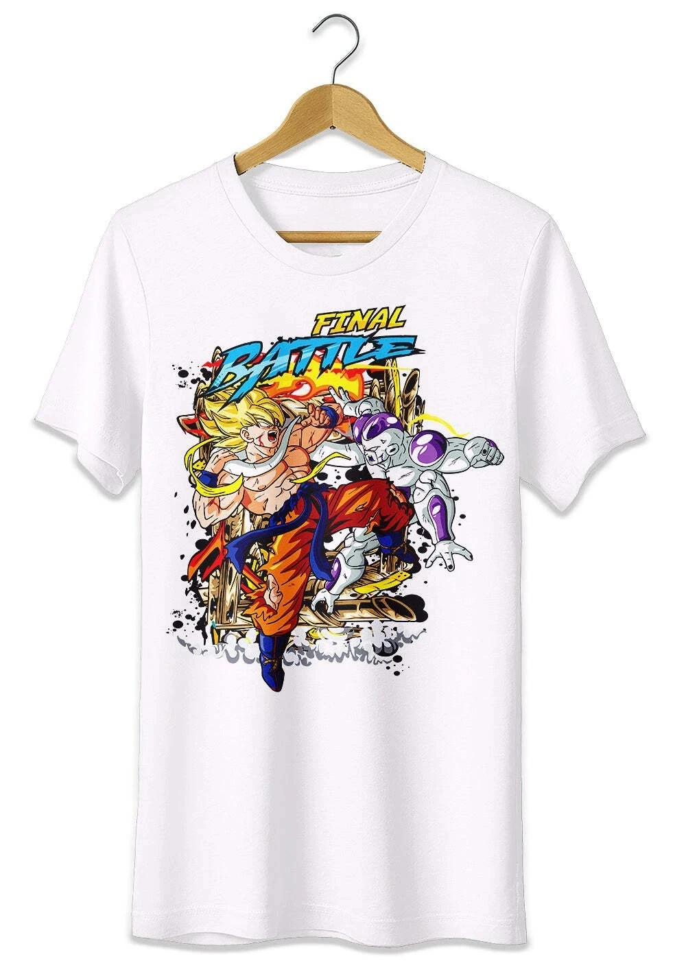 Летняя футболка с изображением Гоку и Фризера, футболка Dragon Ball, мужская и женская футболка с круглым вырезом и короткими рукавами в стиле аниме