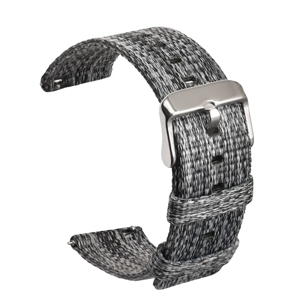 

1pc Canvas Watch Band Wtach Replacing Strap Fashion Watchstrap Alternative Wrist Strap Compatible for Galaxy Watch Black