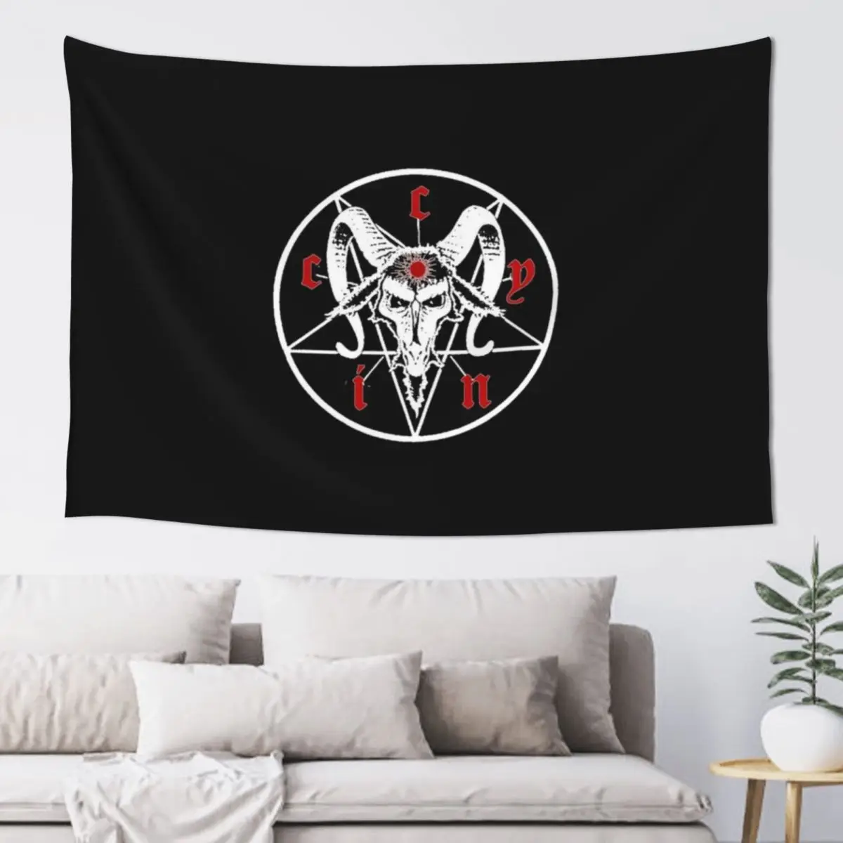 

cynic occult BLACK Tapestry Christmas Decoration Room Decorations Aesthetic Wall Coverings Tapestry