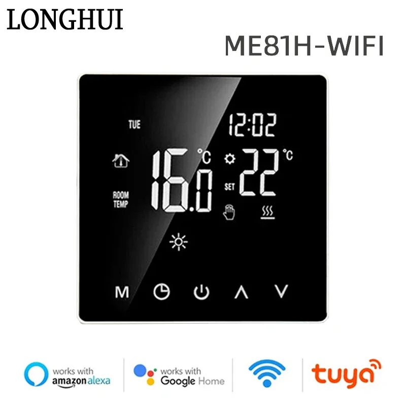 

ME81H Smart WiFi Thermostat Electric Heating Water Floor Heating/Wall Stove Temperature Remote Controller for Alexa Google Home