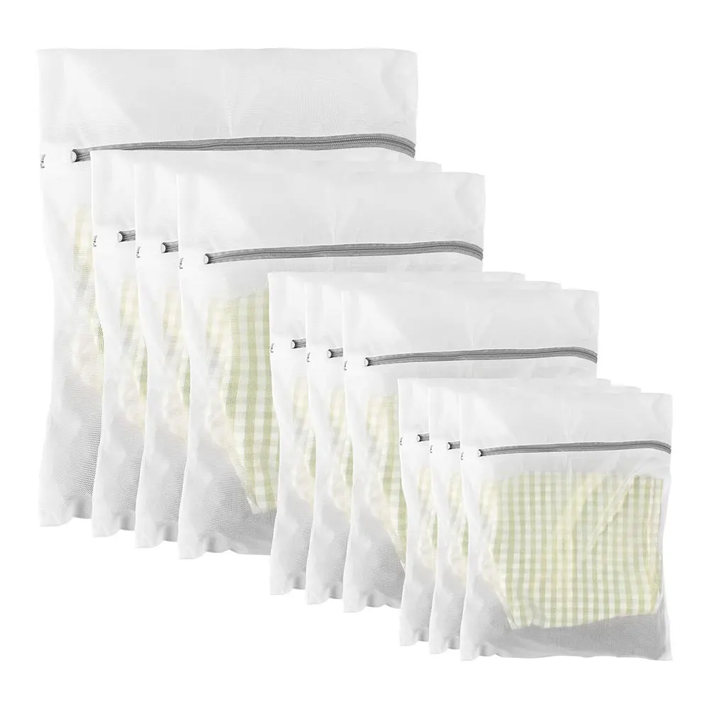 1PC White Durable Large Washing Laundry Bag Mesh Organizer Net Dirty Bra Socks Underwear Shoe Storag Wash Machine Cover Clothes
