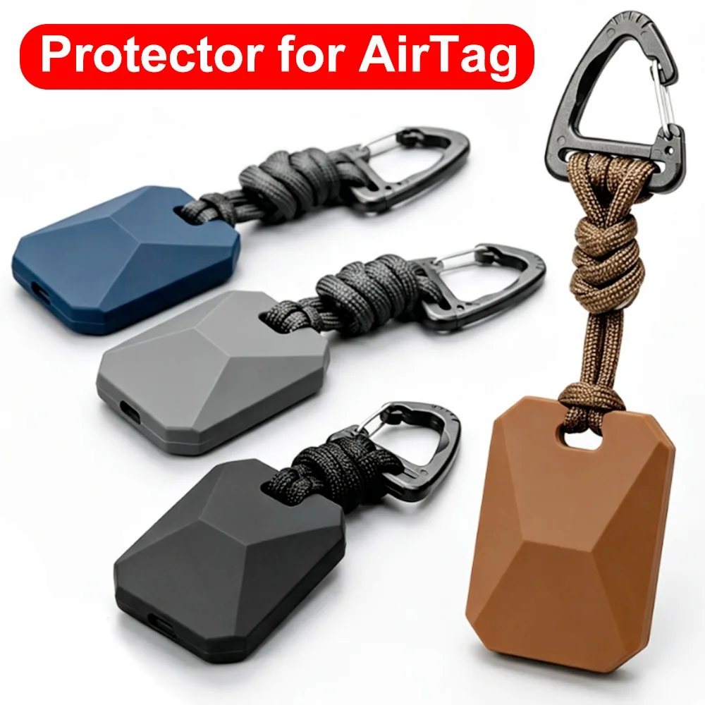New Case for Apple Airtag Protect Cover for Airtag Tag with Hang Rope Cool Sport Design Bag Decoration Silicone Protective Cases