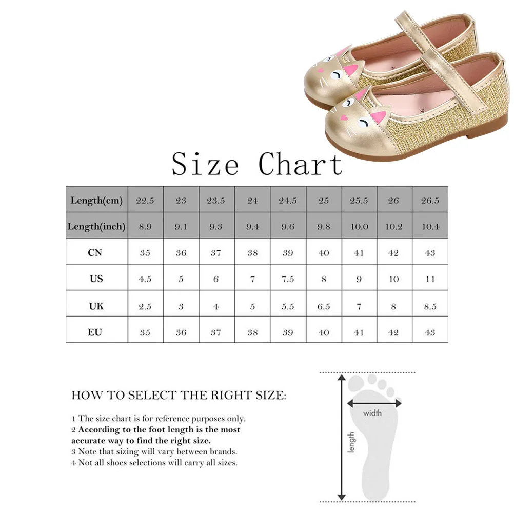 زوج واحد من أحذية الأطفال بتصميم قطة قابلة للتنفس أحذية الأطفال الصغار أحذية ترفيهية للفتيات الصغيرات (مقاس ذهبي 22)