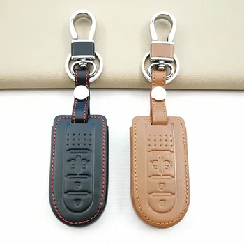 100% 가죽 자동차 키 케이스 커버, 도요타 러쉬 다이하츠 탄토 LA600S LA800S LA610S 페로두아 2/4 버튼 보호 쉘