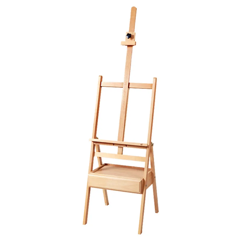

Solid wood easel liftable beech oil easel wooden sketch wooden display easel tilting bracket type