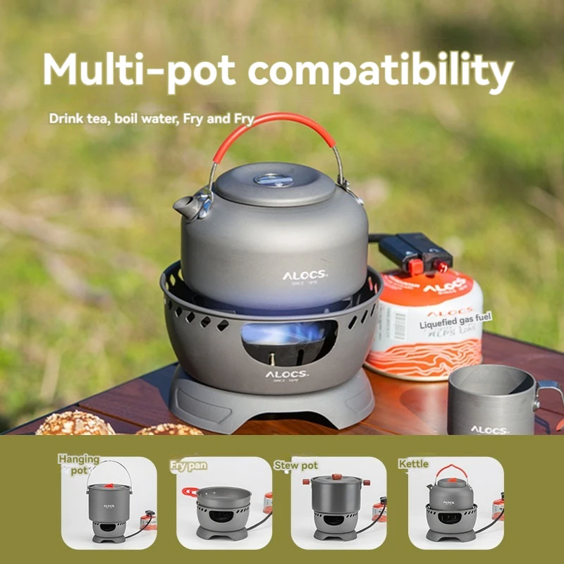 

Газовая плита Alocs на открытом воздухе, ветрозащитная и жестокая пожарная плита для кемпинга, карточная плита, маленькая зеленая плита, портативное оборудование