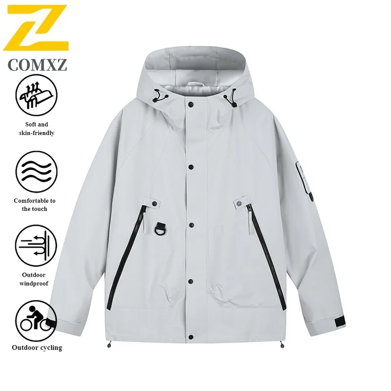 

EiAO Jacket Spring Couple's Lightweight Windproof Waterproof Breathable Outdoor Coat for Hiking Camping Fishing Durable Travel