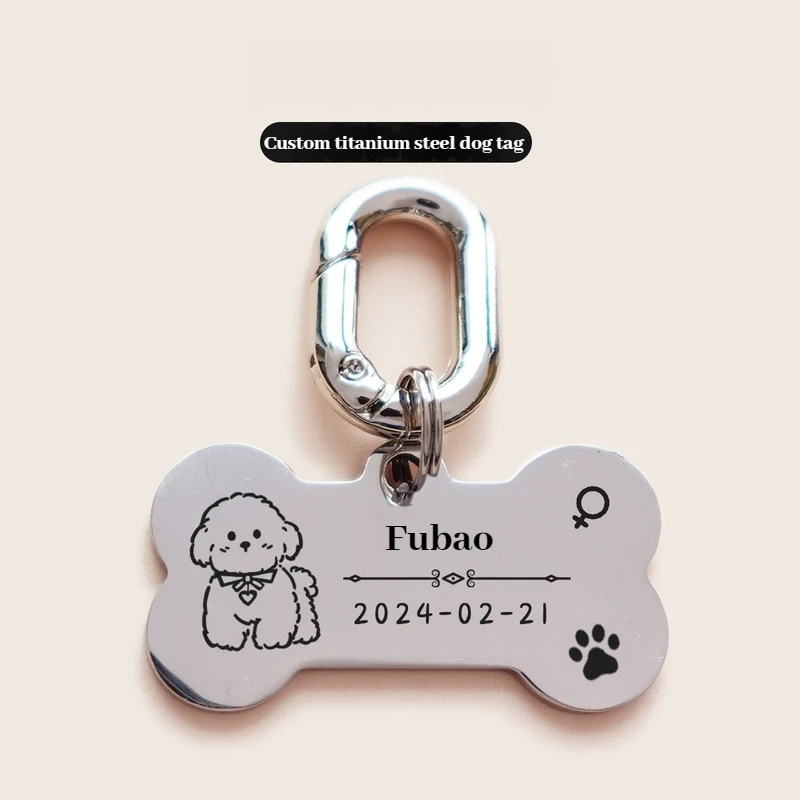 

Customized dog tags ID tags engraved dog tags pet collars personalized fashionable outfits cats customized hang safety materials