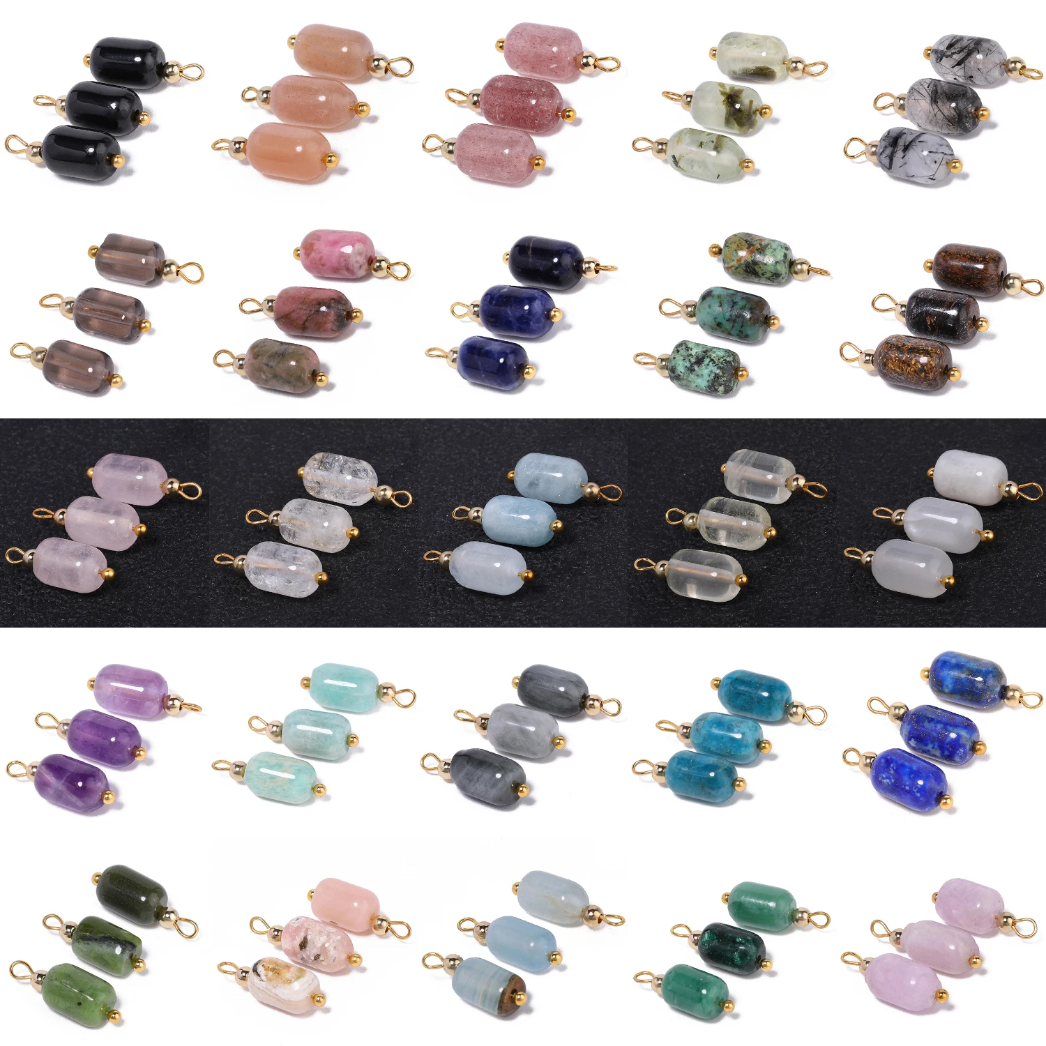 5 szt. 9x6mm kamienne zawieszk – Moon Star Earrings recenzja i cena