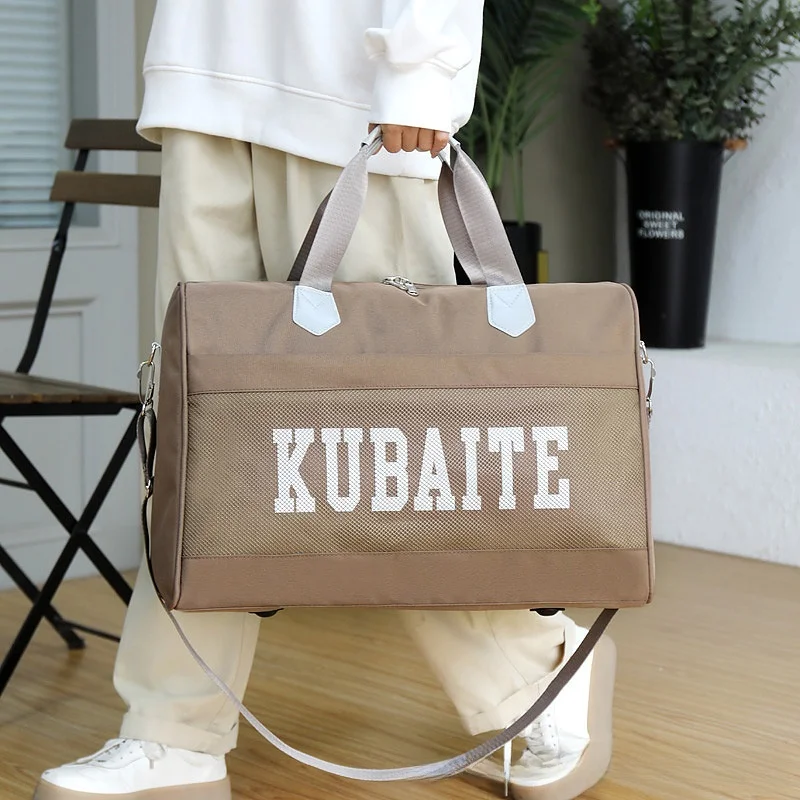 新しいカジュアルトラベルバッグ大容量ファッション出張ヨガバッグ折りたたみ式収納ツアーショルダーバッグポリエステル素材