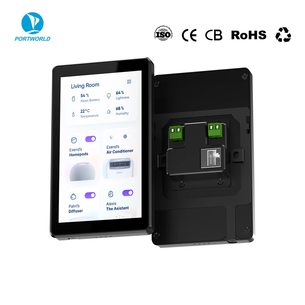 5.5 Inch Android 14 RK3576 Smart Home POE Tablet Touch Keypad Control Panel for Control4 Dashboard In-wall Garage & Entry System