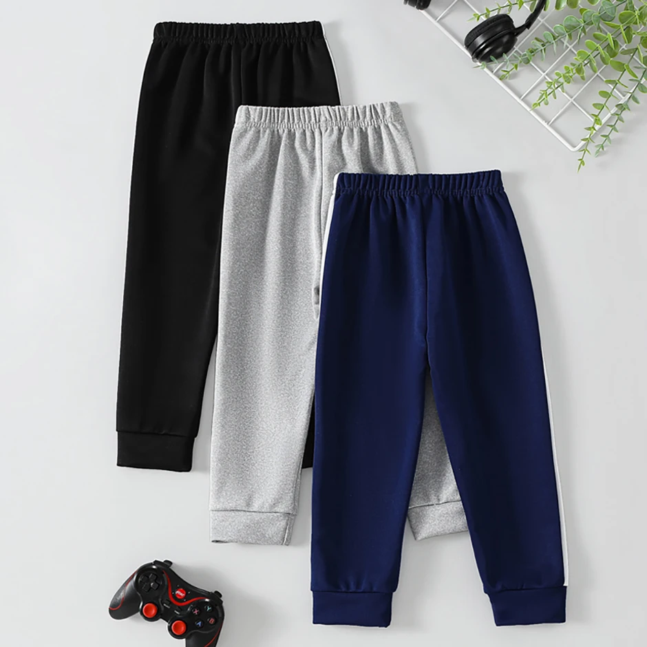 1/3 Stück Sommer und Herbst Kinder neue Looped Jogginghose Jungen Casual Sport Color Blocked Hosen Mädchen hübsche Harun Hosen – Detail 5