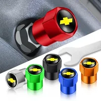 4Pcs Car Styling Aluminum Metal Wheel Tire Valve Caps Stem Air Badge Covers For Chevrolet Aveo Orlando Sail Camaro Captiva Spark