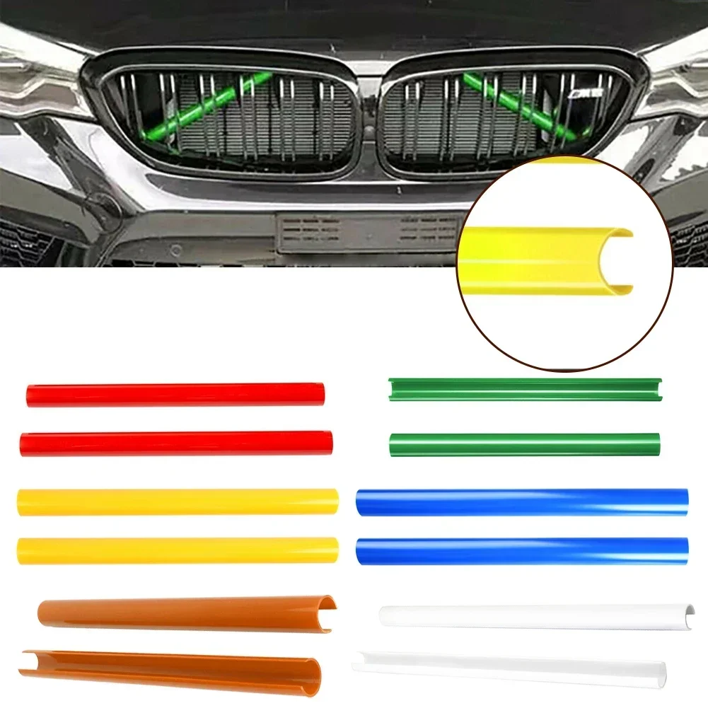 

C Color Support Grill Bar V Brace Wrap Sport Sticker Front Grille Nose Trim Air Inlet Bar Strip Vent For BMW F07 F10 F11 F18 F06