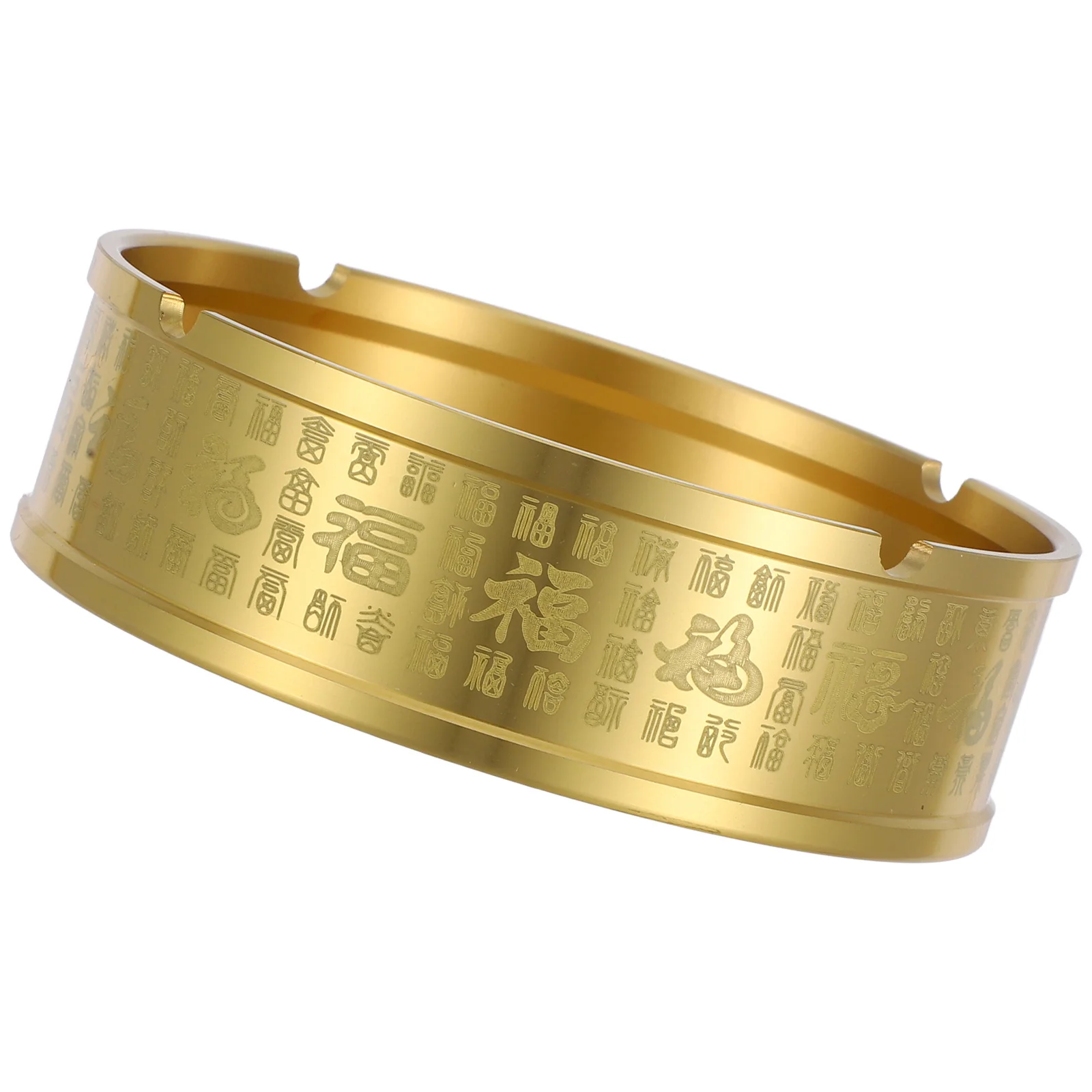 

Brass Ashtray Round Vintage Metal Ash Holder For Home Office Garden Decor Desktop Trinket Tray