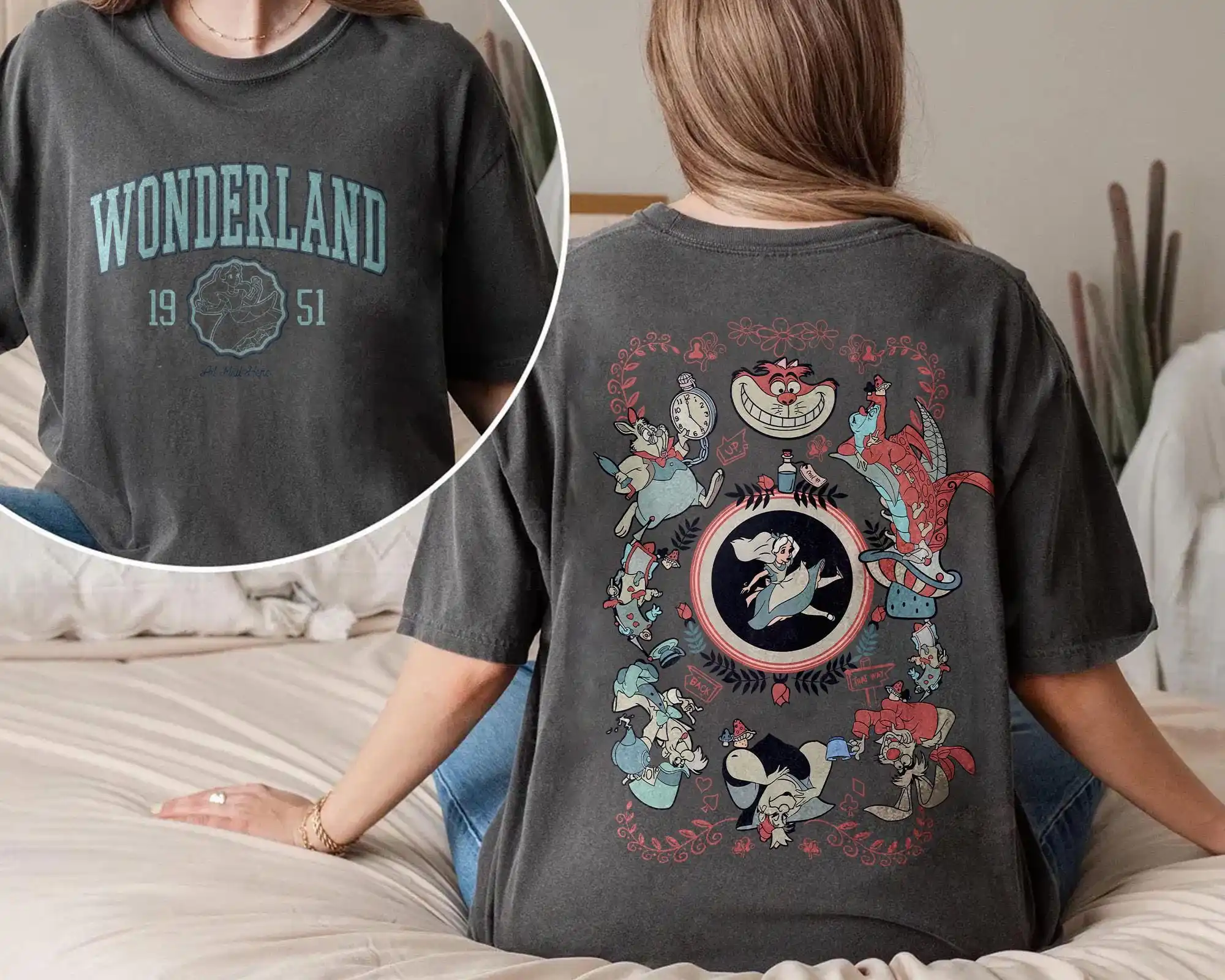 Retro Alice im Wunderland Shirt, Disney Princess Alice Shirt, Vintage 90er Jahre Disneyland Shirt, Disney Adventures in Wonderland