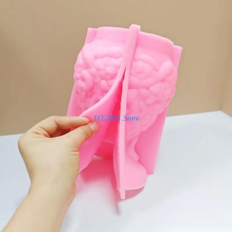 G5GC Planter Vase Moulds Medusas Shapes Cements Mold Silicone Material Suitable for DIY Hand-Making Plant Flowerpot