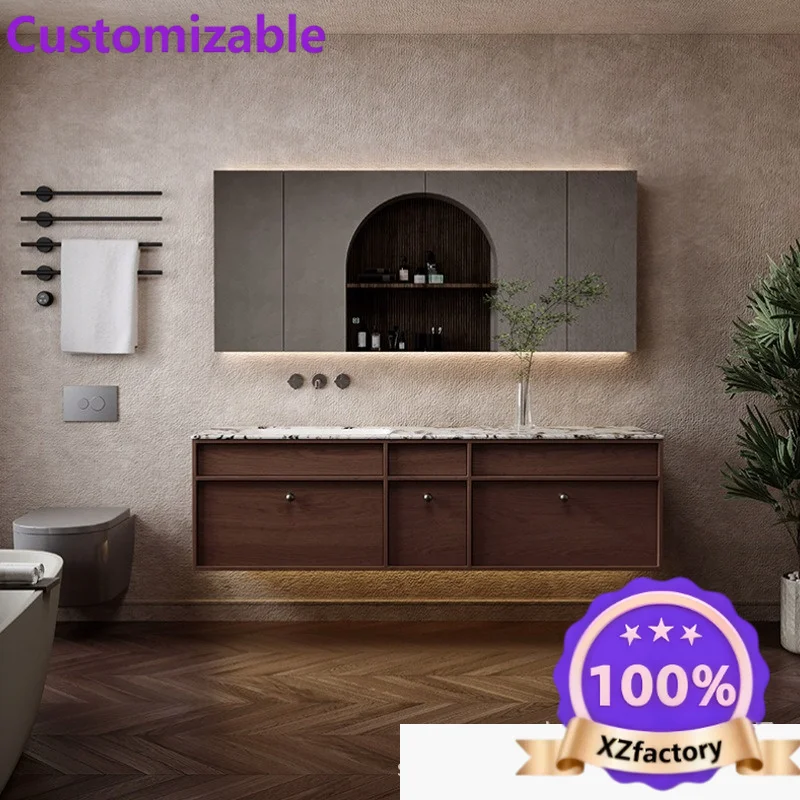 Factory Direct 2026 Medieval style natural marble luxury stone ceramic integrated basin bathroom cabinet combined toilet hand wa