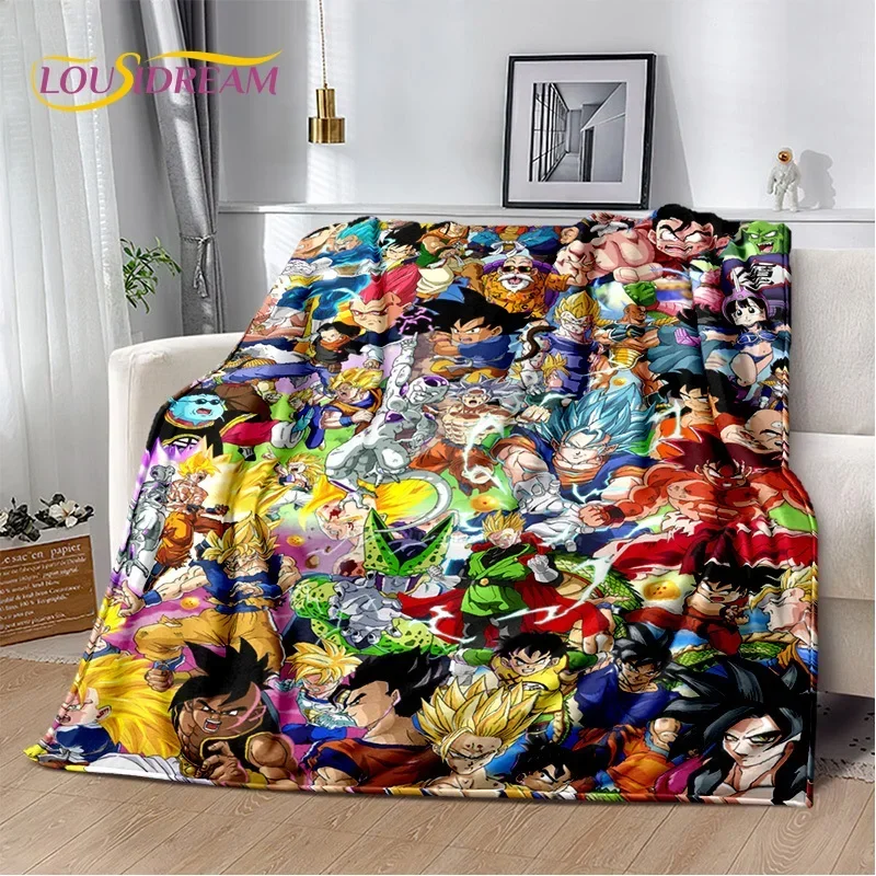 Anime 3D D-Dragon-Ball Japan Cartoon Soft flanella coperta per letti camera da letto divano Picnic, coperta da tiro all\'aperto regalo per il tempo