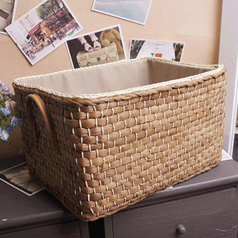 Mir de Rangement de Bureau Fait à la Main, Boîte de Finition de Style Jardin Japonais, Étui Tissé Créatif