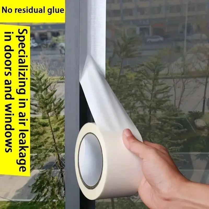 Windproof Window Sealing Tape Self Adhesive Seam Sealing Strip Strong Dustproof Waterproof Duct Tape Door Weather Stripping