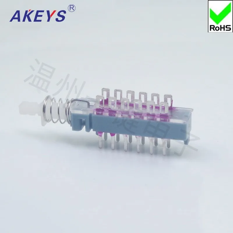 10PCS PBS-42H25 high-end straight key switch 12-pin lock interlock without bracket hole