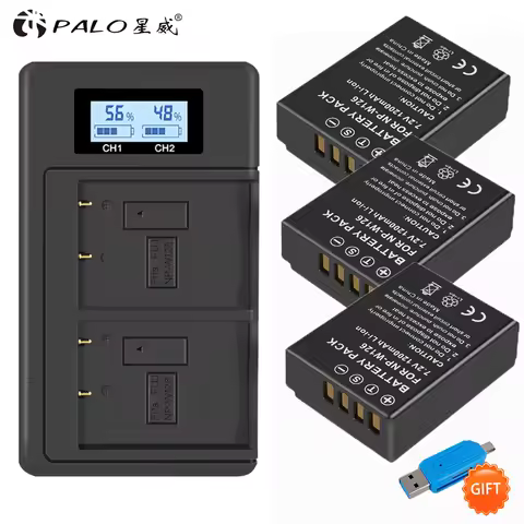 PALO 1200mAh NP-W126 NP W126 NP-W126S W126S Battery + LED Dual Charger for Fuji X-Pro1 XPro1 X-T1 XT1,HS30EXR HS33EXR X PRO1