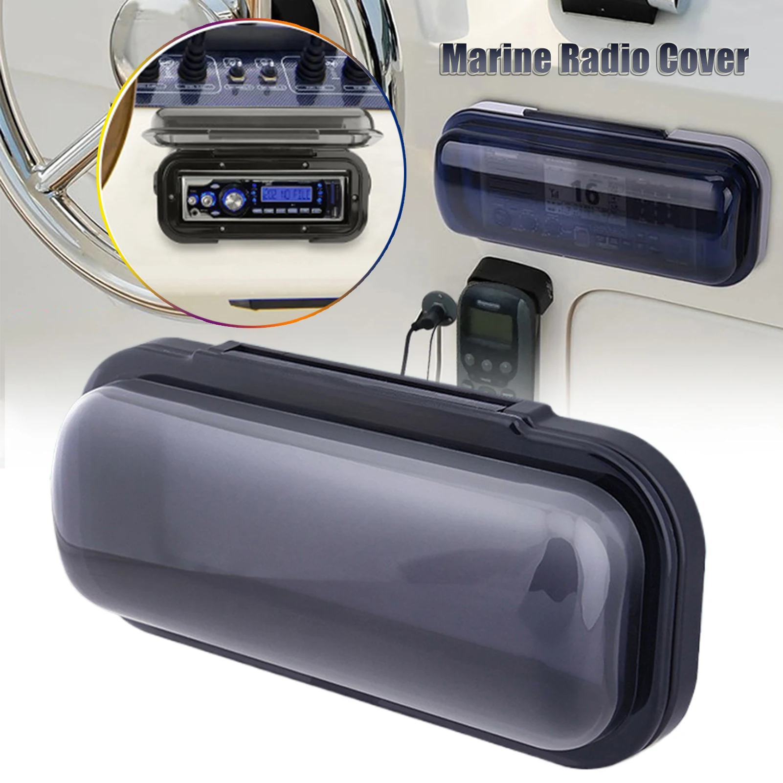 

Yacht audio waterproof cover Marine Boat Waterproof Stereo Radio Housing Cover watertight Marine Electronics Accessories