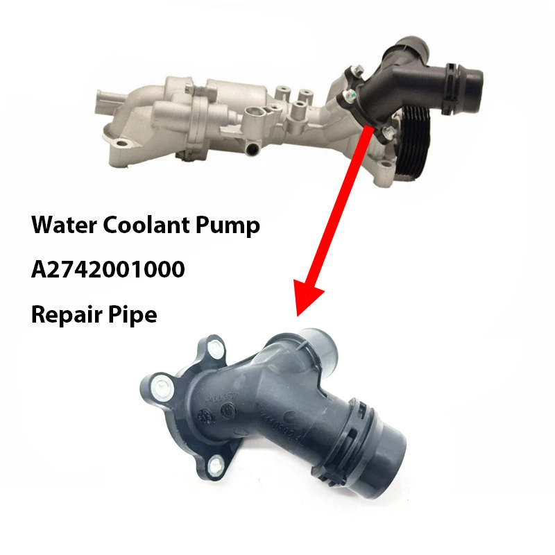 A2742001000 Original Quality M274 Engine Water Coolant Pump Repair Pipe For Mercedes Benz W447 Metris 2.0L M274 OEM 2742001000