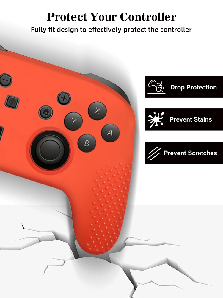 DATA FROG Soft Silicone Case Compatible-Nintendo Switch Pro Controller Protective Skin Cover Grips For Switch Pro Accessories