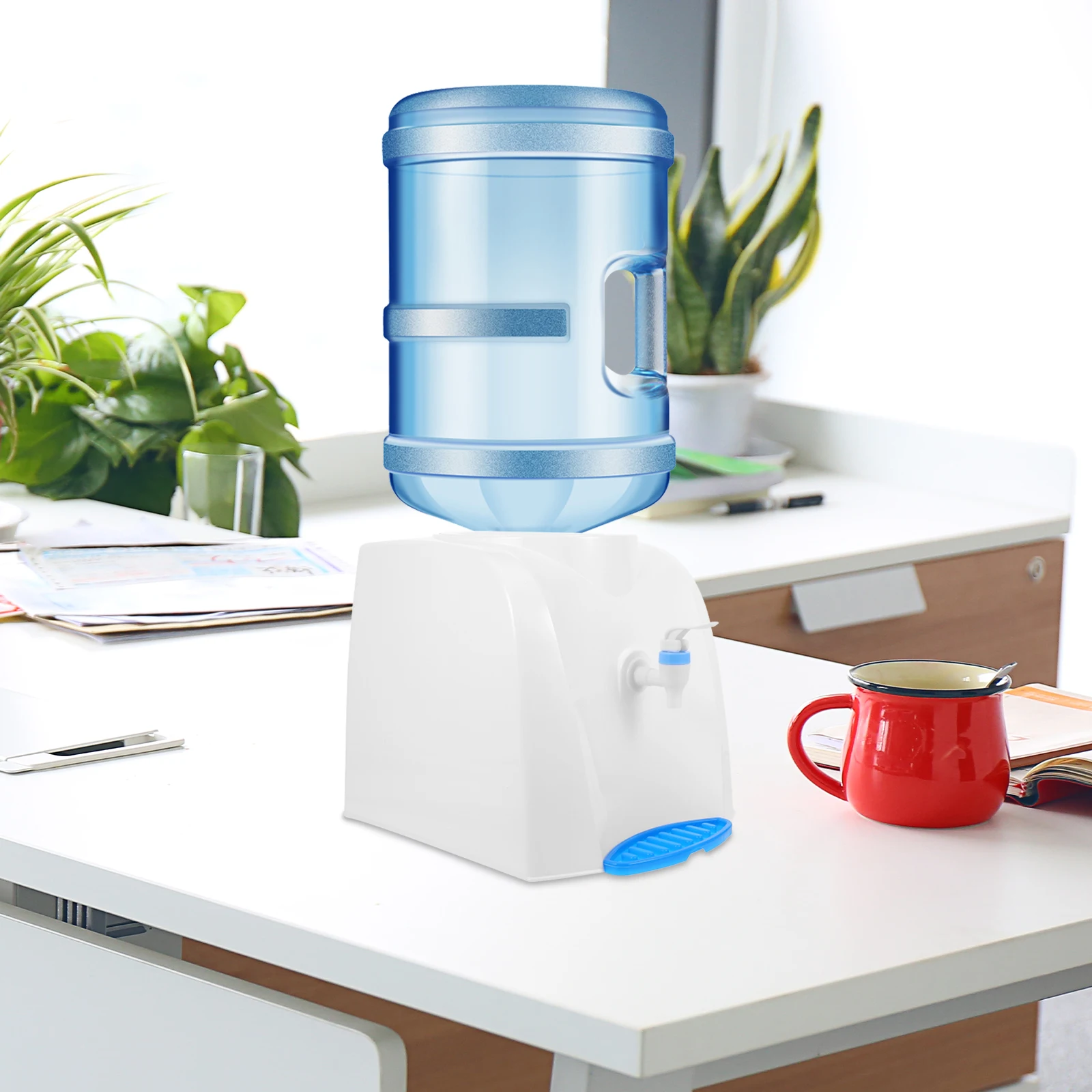 

Mini Bottled Water Dispenser for Desk Office Cold Beverage Portable Plastic Drink Dispenser Space-Saving Compact for Apartment