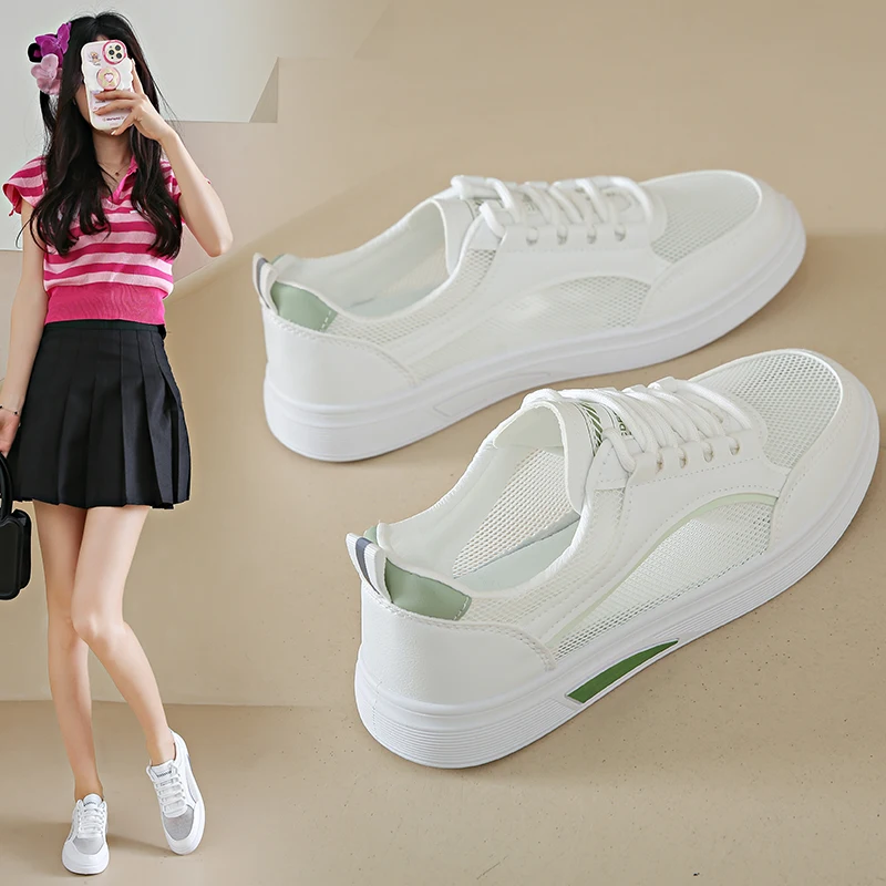 

Women's 3CM Lace Up Platform Sneakers for Daily Outfits Non Slip Comfortable Casual Walking Shoes for Women