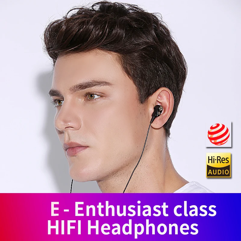 Double Moving Coil Headphones 3.5mm AUX With Mic Dynamic Headset In-Ear Music Gaming Sport Earbuds Bass Surround Shocking Sound