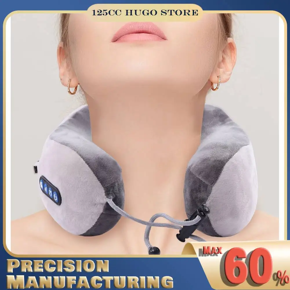 

Подушка-массажер для шеи, 3-ступенчатая вибрационная массажная подушка с инфракрасным подогревом, эргономичная U-образная подушка для шеи