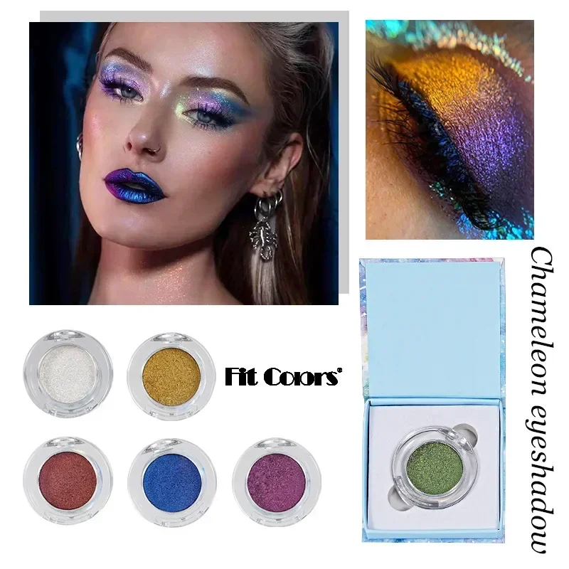 Heallor Chameleon Monochrome Eyeshadow Metallic Glitter Eye Shadow Palette Powder Radiant Pigment Shiny Eyes Makeup Cosmetics Gi