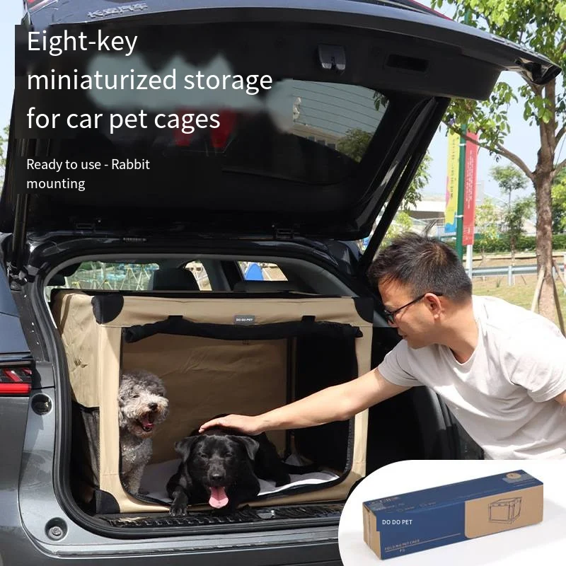 

High-quality Pet Car Dog Cage for Travel Spare Box Cage Large Dog Car Foldable Cat Bed Pet Cage