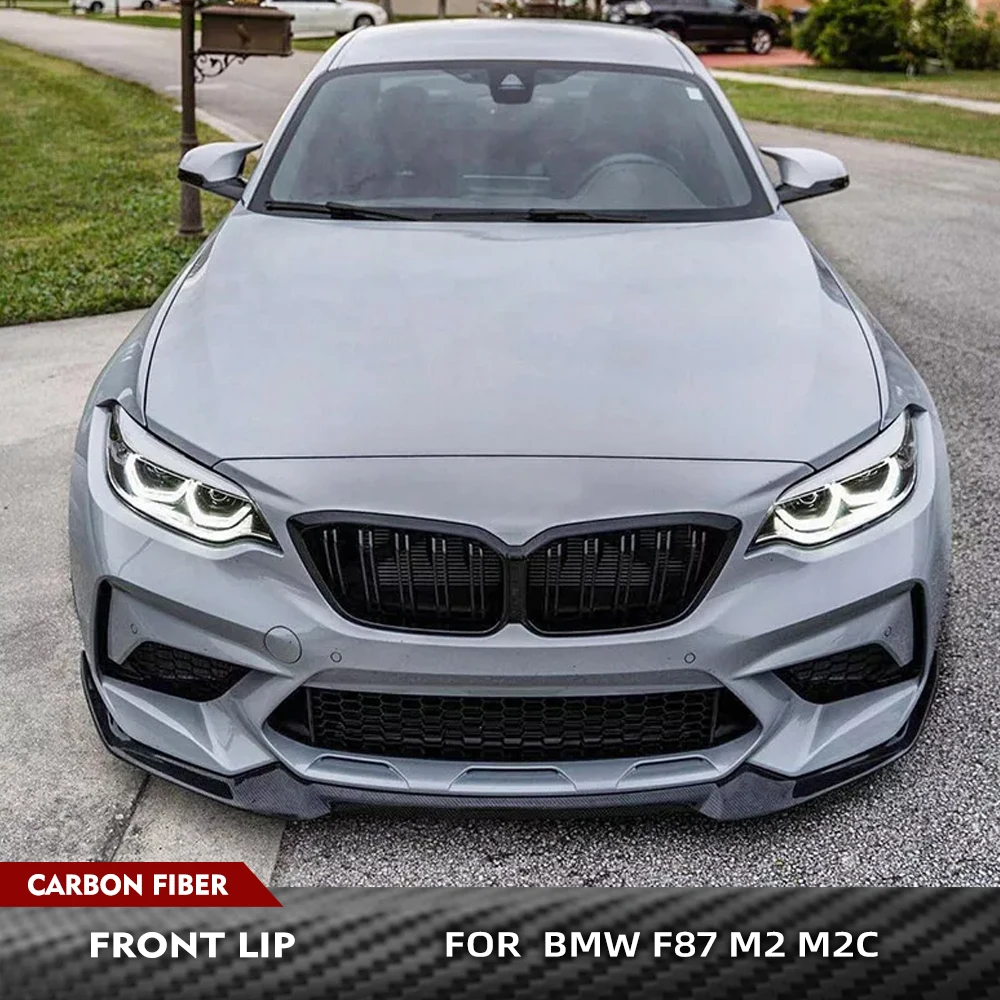 Car Front Bumper Lip Spoiler for BMW F87 M2C Competition 2018-2020 Carbon Fiber Car Front Bumper Lip Spoiler Splitters Guard