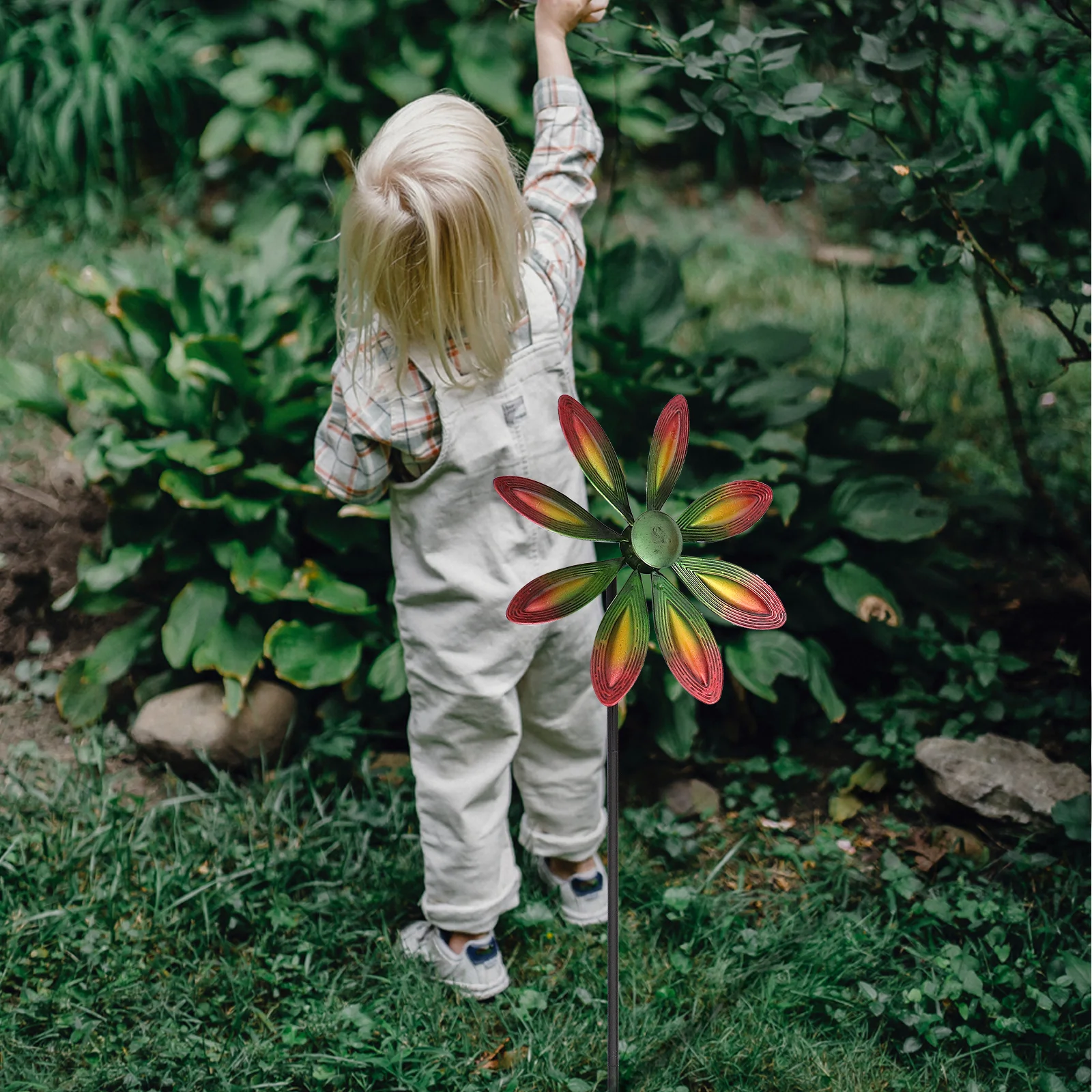 

1 шт. Железная ветряная мельница, красочная декоративная ветряная мельница для сада, газона, двора, уличное украшение, декоративная ветряная мельница из железа