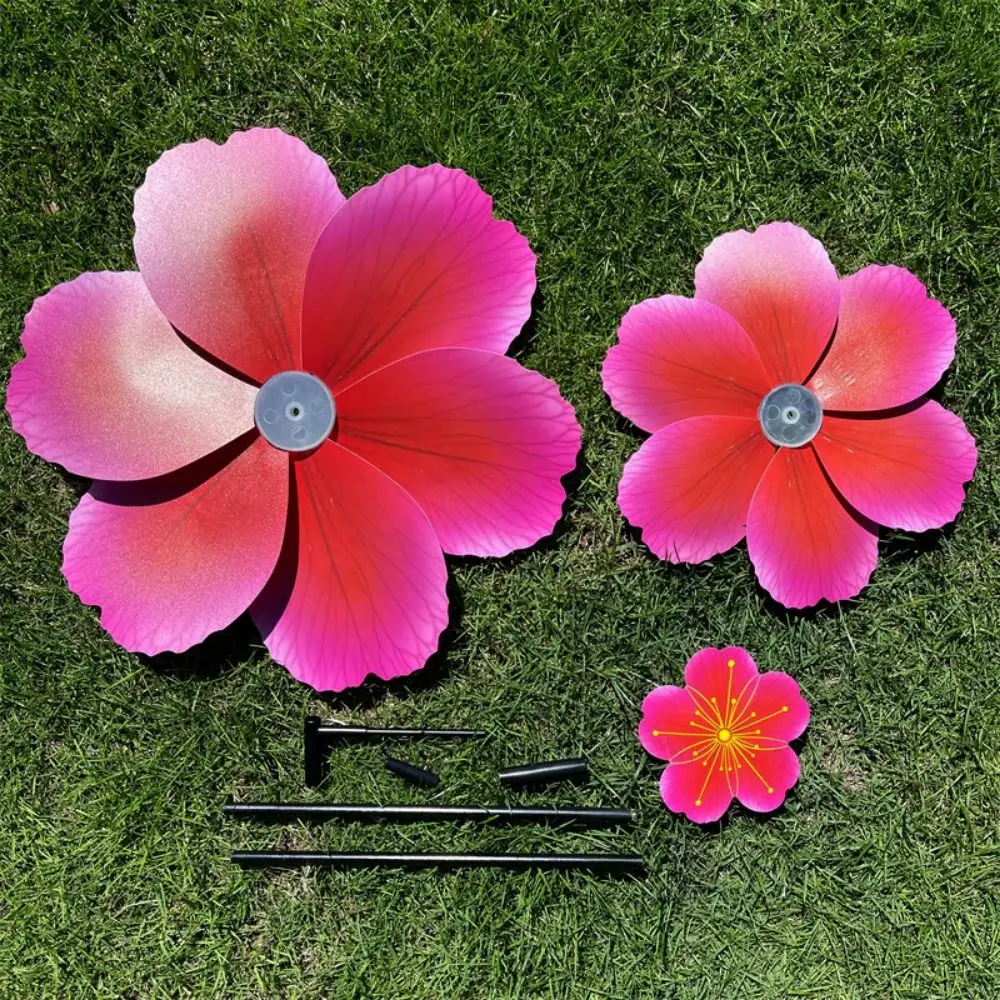 Mulino a vento rotante multistili Mulino a vento colorato Fiore di ciliegio Giradischi grande Diametro mulino a vento 35 cm Decorazione da picnic