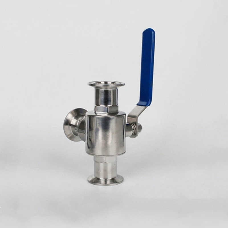 

1" 25mm 304 Stainless Steel Sanitary 3 Way T port Ball Valve 1.5" Tri Clamp Ferrule Type For Homebrew Diary Product