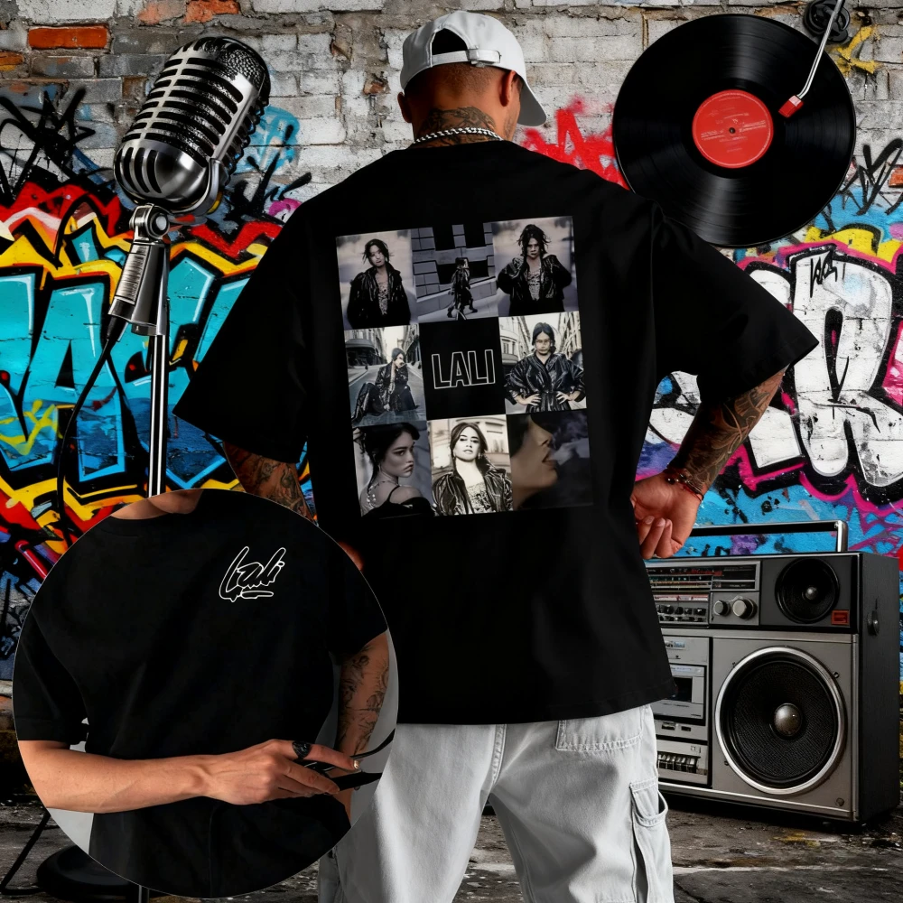 

2025 Summer Singer Larry Esposito Concert Tour Flat T-shirt Men's Fashion Cotton Short-sleeved Loose Shirt T-shirt