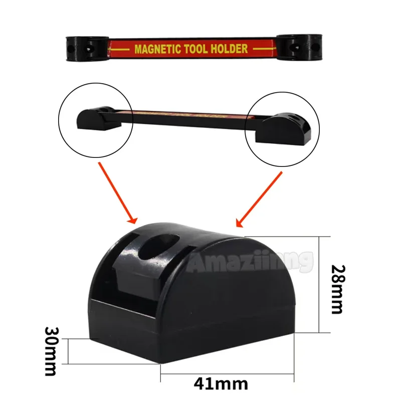 Estante de tira de barra de herramientas magnético de alta resistencia, soporte de herramientas magnético, organizador de llaves, estante de tira de