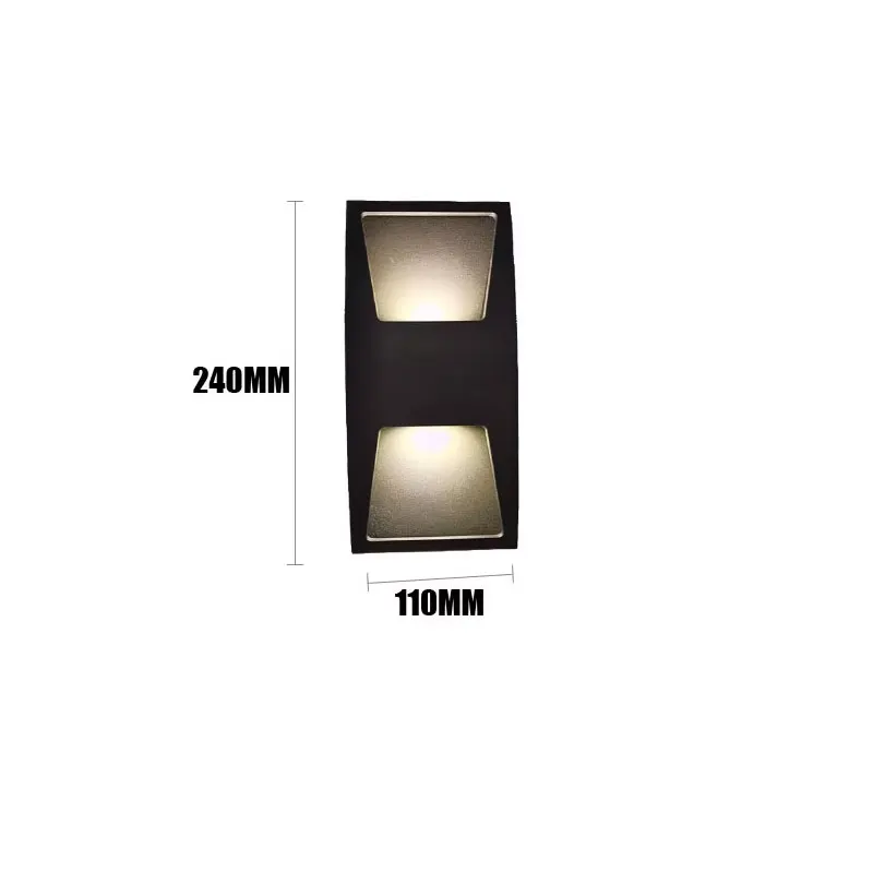 New Outdoor Waterproof IP65 Wall Lamp Four-way Luminous Exterior Wall Outdoor Balcony Aisle Decorative Wall Lamp