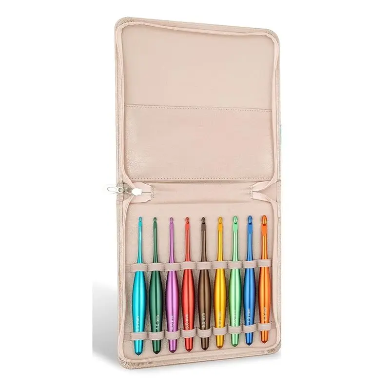 

Новейшая модель: Набор из 9 эргономичных крючков для вязания из полированного алюминия, 3,5–8 мм