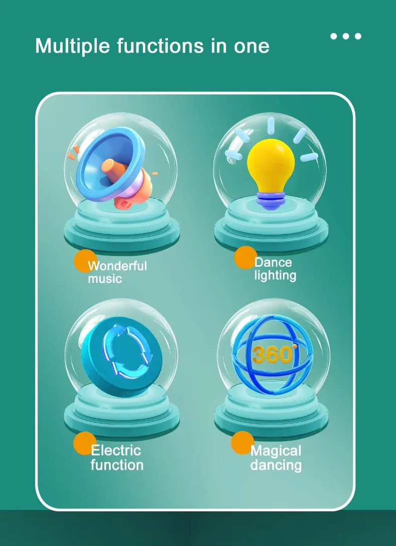 Elektrisches Tanz-Oktopus-Spielzeug für Kinder, automatische Erkennung, Vermeidung von Hindernissen, Krabbeln, elektronischer magischer Tanz, Quallen, Weihnachtsgeschenke – Detail 3