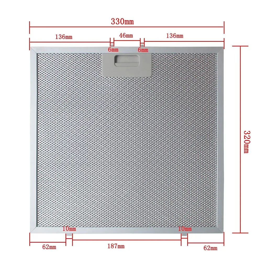 330x320mm Aluminum Grease Filter For Siemens Range Hood 5 Layer Metal Mesh Kitchen Fan Replacement Accessory 00362381