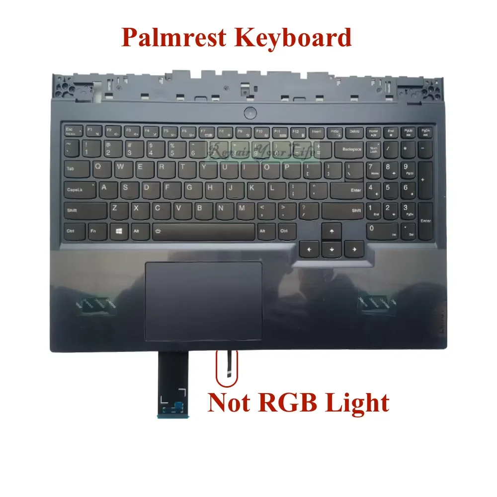 US English Palmrest Upper Case Backlit Keyboard Grey for Lenovo Ideapad Gaming Legion 5-15ITH6H 5-15ACH6H 5-15imh05h New