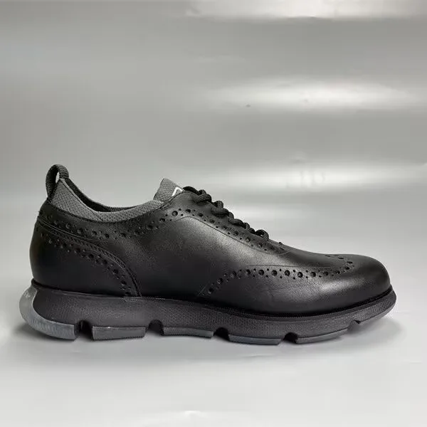 Men's Leather Golf Shoes Comfortable Lightweight Trainers_voghion.com