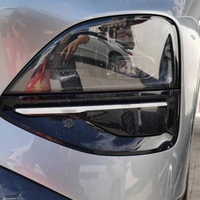 for XPeng G6 2024 2025 Car Front Fog Light Lamp Eyebrow Strips Trim Lights Carbon Fiber Garnish Decor Strip Sticker
