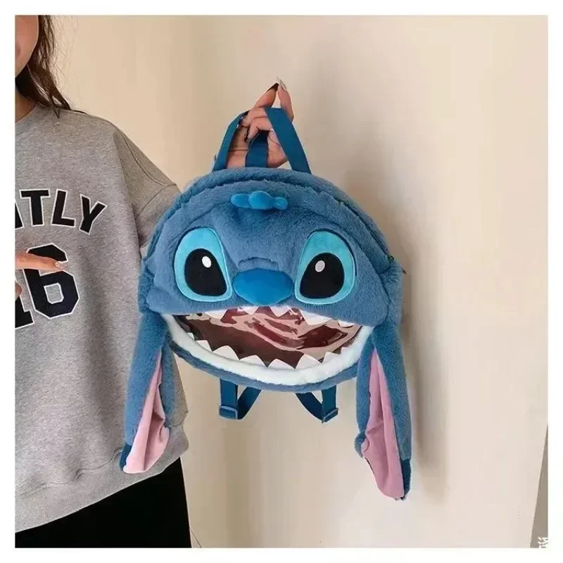 

Плюшевый рюкзак Disney Stitch, милый мультяшный аниме Stitch Kawaii, детские сумки большой емкости, праздничные подарки